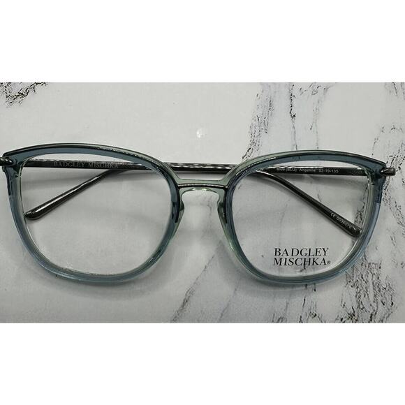 Badgley Mischka Angeline Eyeglasses-Color Blue 53-19-135 - Picture 1 of 8